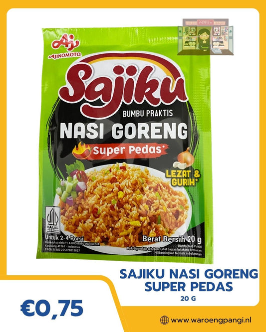 Sajiku - Bumbu Nasi Goreng Super Pedas / Kruidenmix voor zeer pittige nasi goreng 20gr