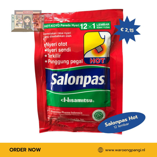 Hisamitsu- Salonpas Hot / Warmtepleisters extra heet 12 stuks