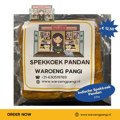 Waroeng Pangi - Lapis Legit Pandan Premium / Zelfgemaakte authentieke Indische Spekkoek Pandan 225gr