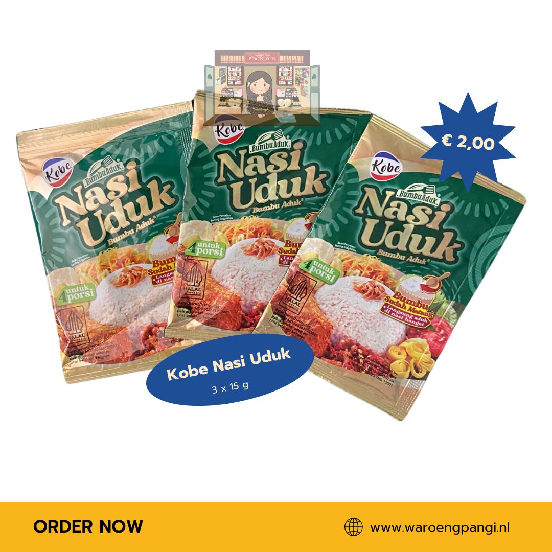 Kobe - Bumbu aduk Nasi Uduk/ Kruidenpasta voor het maken van Nasi Uduk 3 x 15gr