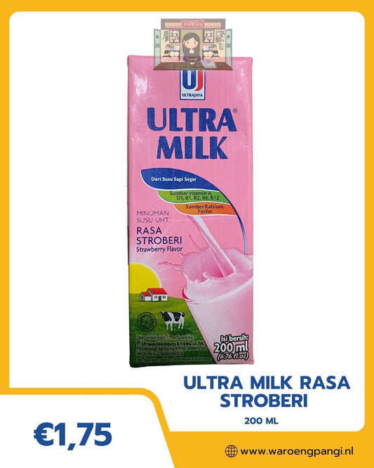 Ultra - Milk rasa Stroberi / Melk met een vleugje aardbeismaak 200ml