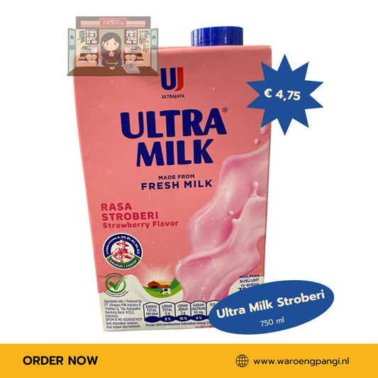 Ultra - Milk rasa Stroberi / Melk met een vleugje aardbeismaak 750ml