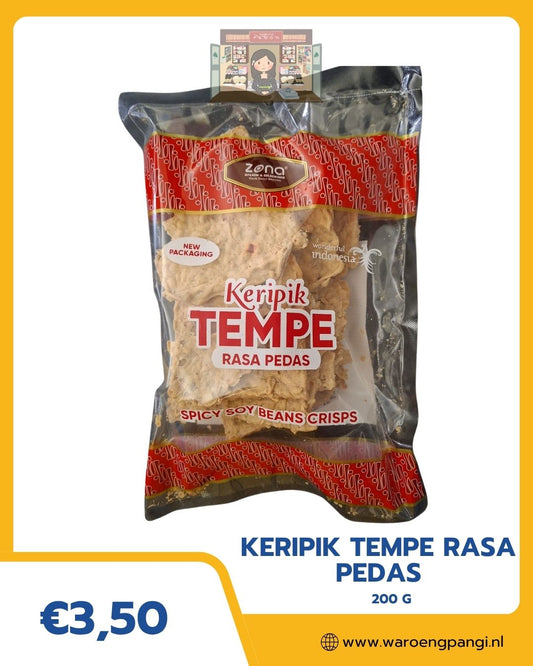 Zona - Keripik Tempe rasa pedas / Pittige Tempechips 200gr