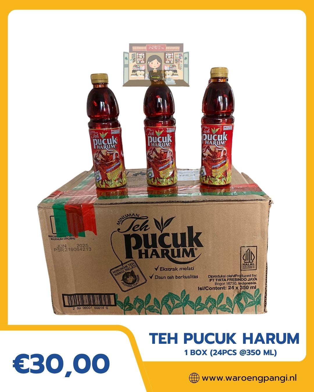 Tirta Fresindo - Teh Pucuk Harum / Jasmijn Thee 24 x 350ml